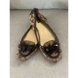 COACH Tipper Brown Logo Loafers Sz 11